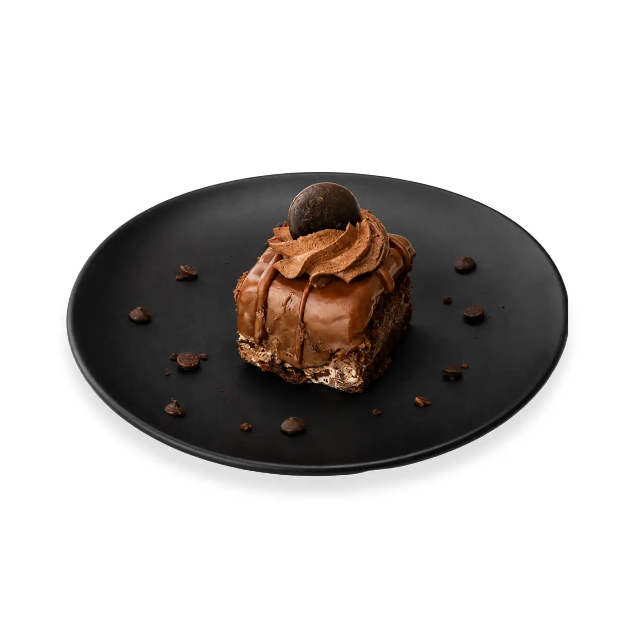 Ciocolată în blat și cremă, fondant deasupra. Clasica nu se discută.