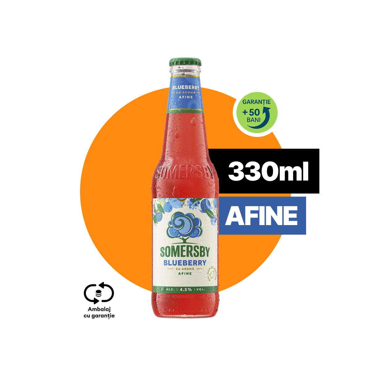 Cidru dulce, 4,5% alcool. Alegi aroma, noi îl aducem rece.