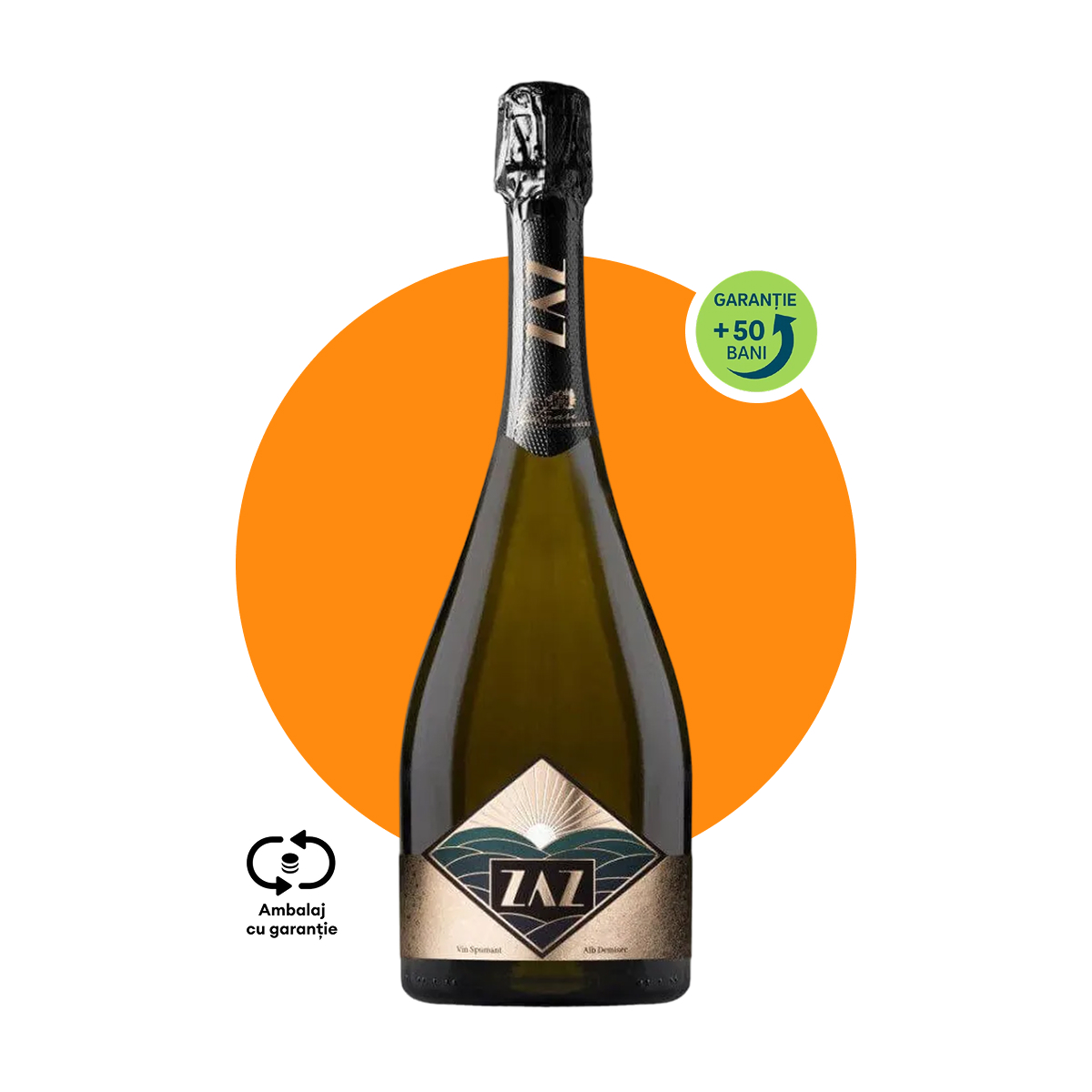 Spumant alb, 11,5% alcool. Pentru zilele cu confetti.